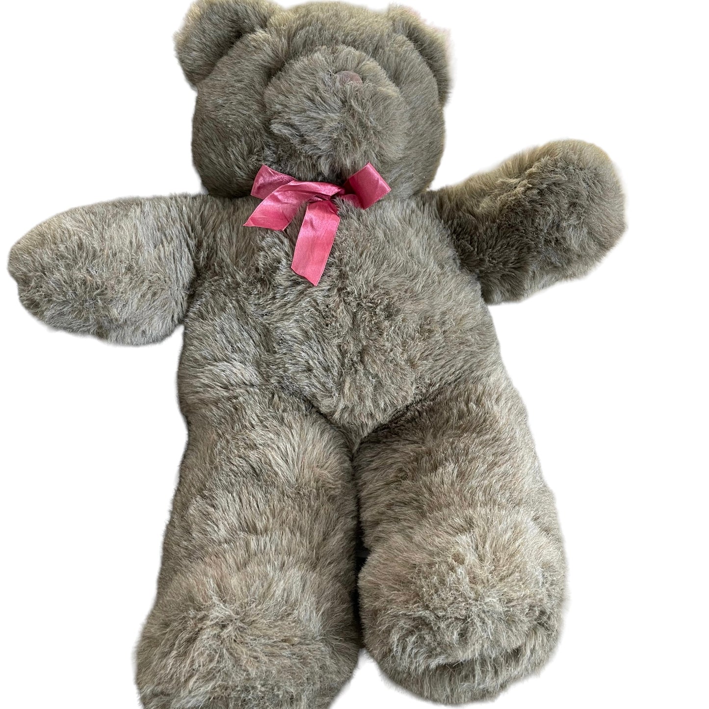 Preloved 21" Plush Creations Vintage 1995 Grey/Brown Fluffy Teddy Bear EUC