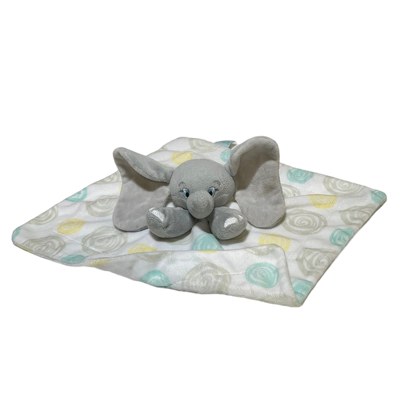 Disney Dumbo Lovey Gray Elephant Security Blanket Soft Baby Toy in EUC