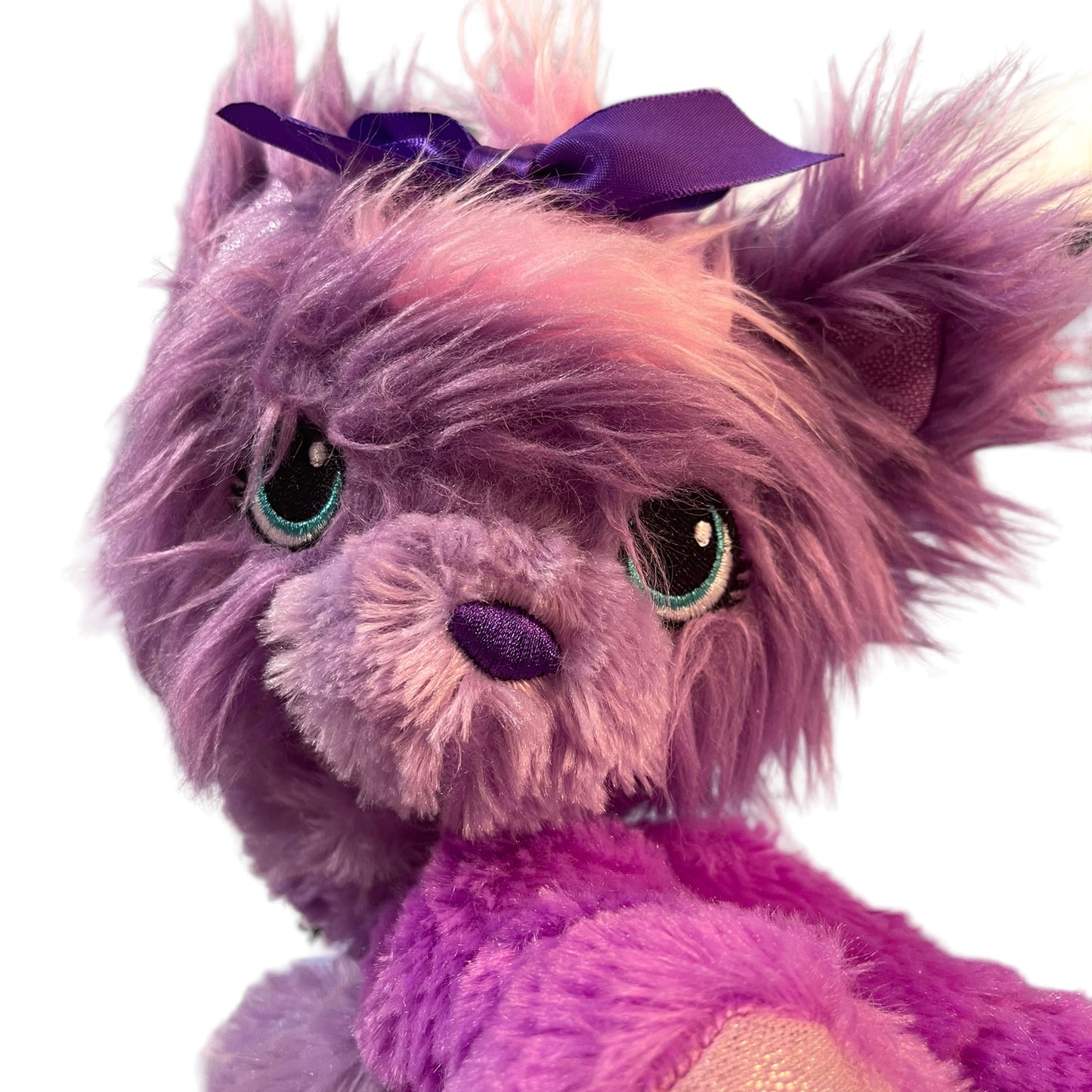 Twisty Petz Series 3 Cuddlez Purple Puppy Plush Stuffed Animal, Green Glass Eyes