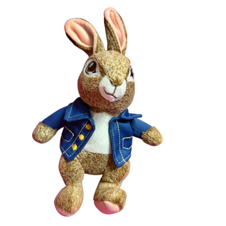 Dandee Frosted Peter Rabbit 9" Plush Stuffed Animal Toy Embroidered Eyes & Finely Detailed Jacket