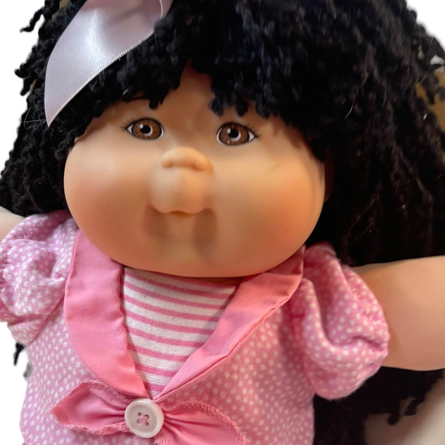 Cabbage Patch Doll with  Black Yarn Hair, Brown Eyes, Original Clothing & Fragrance EUC