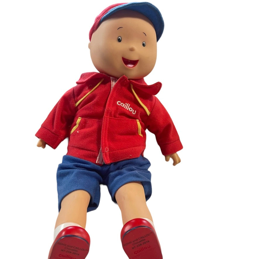 Caillou Interactive Doll, Removable Outfit,  Moving Mouth  HTF Trilingual EUC