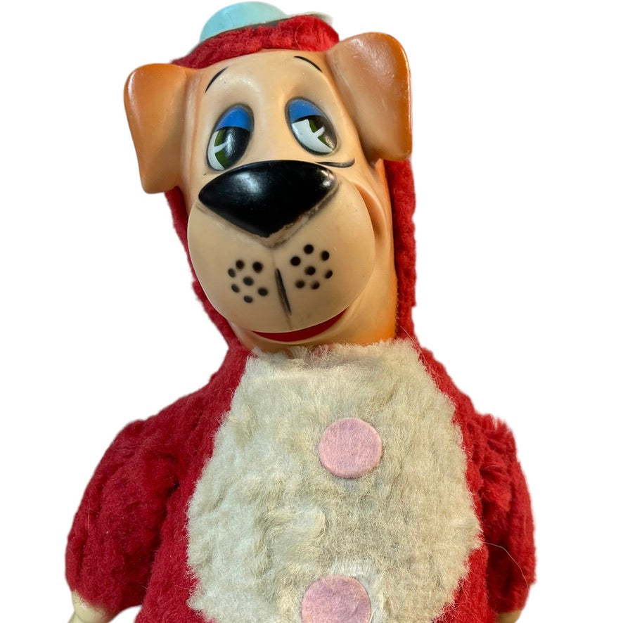 Vintage 16" Rubber Faced Knickerbocker Hanna-Barbera Huckleberry Hound /Yogi Bear Stuffed Animal Toys