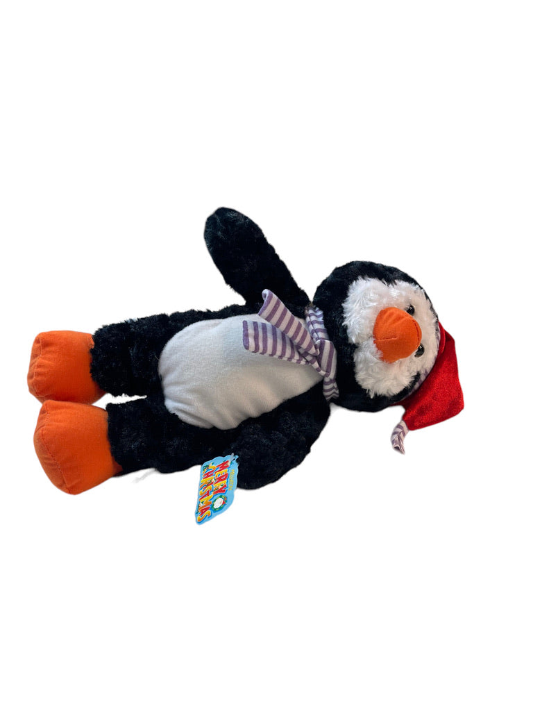 KELLYTOY Merry Christmas Penguin Stuffed Animal Plush Toy in Santa Hat