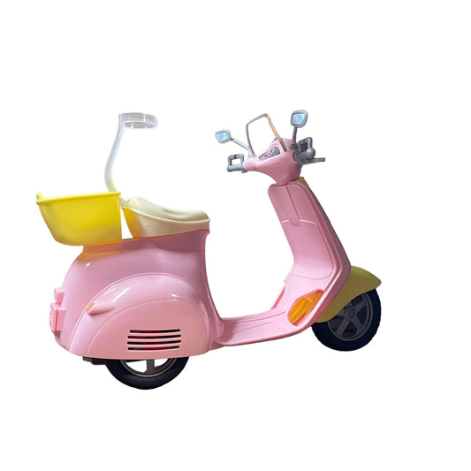 Barbie Moped/Vespa Pink & Yellow Scooter in Very Good Preowned Condition