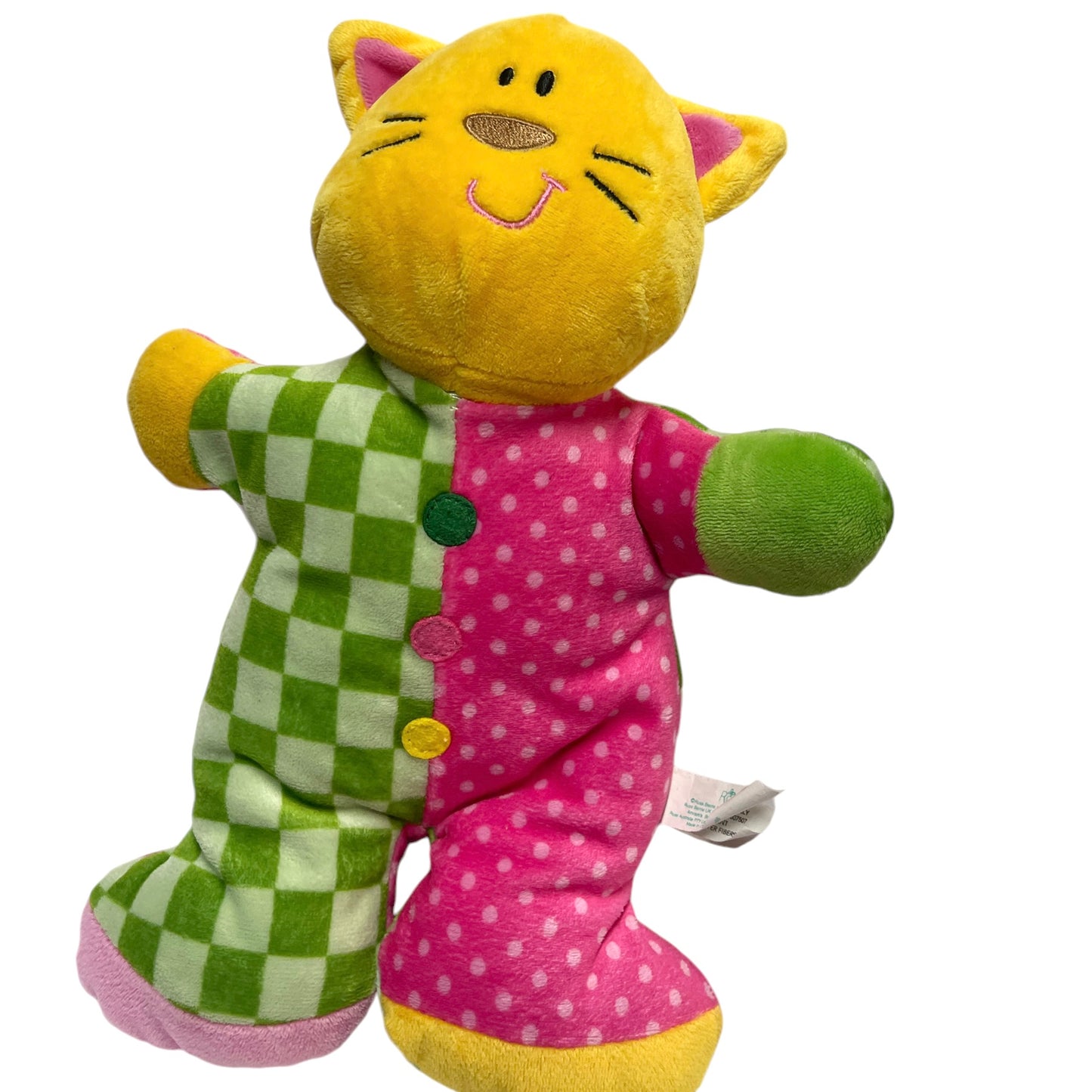 Russ Baby Plush Cat Rattle, 'Jingle', 10 inch Bright Stuffed Animal Plush Toy, Embroidered Face