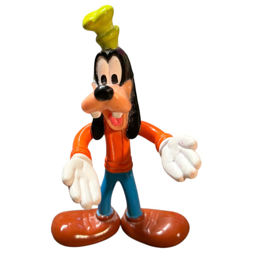 Vintage Walt Disney Resort Goofy, 4" Posable Action Figure Toy, Collectible or Cake Topper in GUC