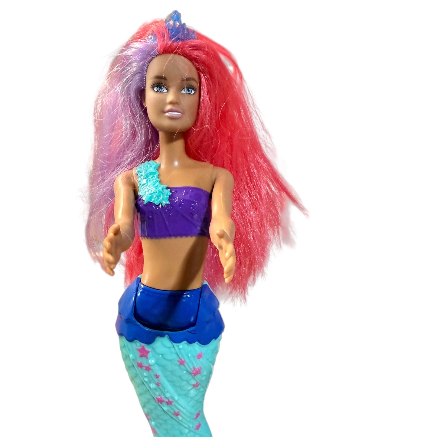 BarbIe Dreamtopia 12" Mermaid Doll in Aqua & Purple with  Hot Pink & Lavender Hair with Tiara