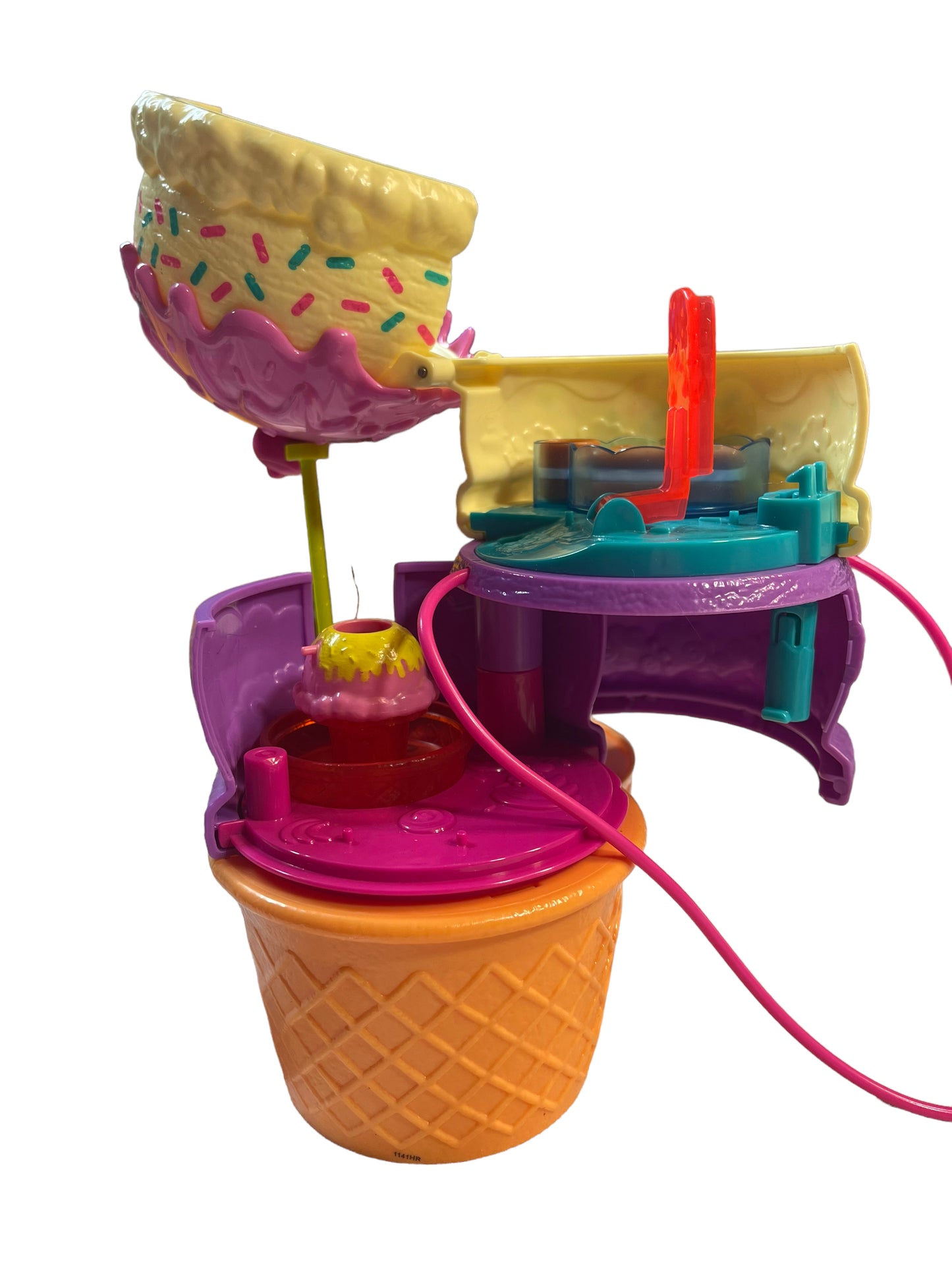 Polly Pocket Spin & Surprise Compact Ice Cream Cone Playground with Sprinkles & a Cherry on Top!