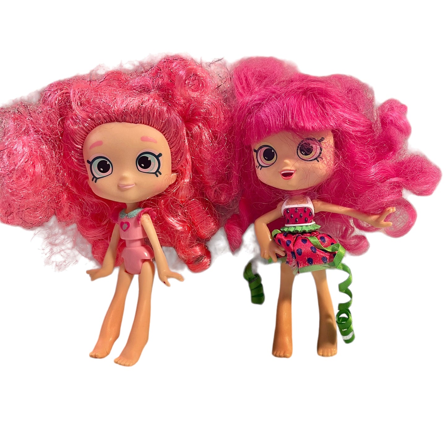 Shopkin's Pair of Sweet Dollies including Pippa Melon  and her friend Bright Pink Hair in GUC