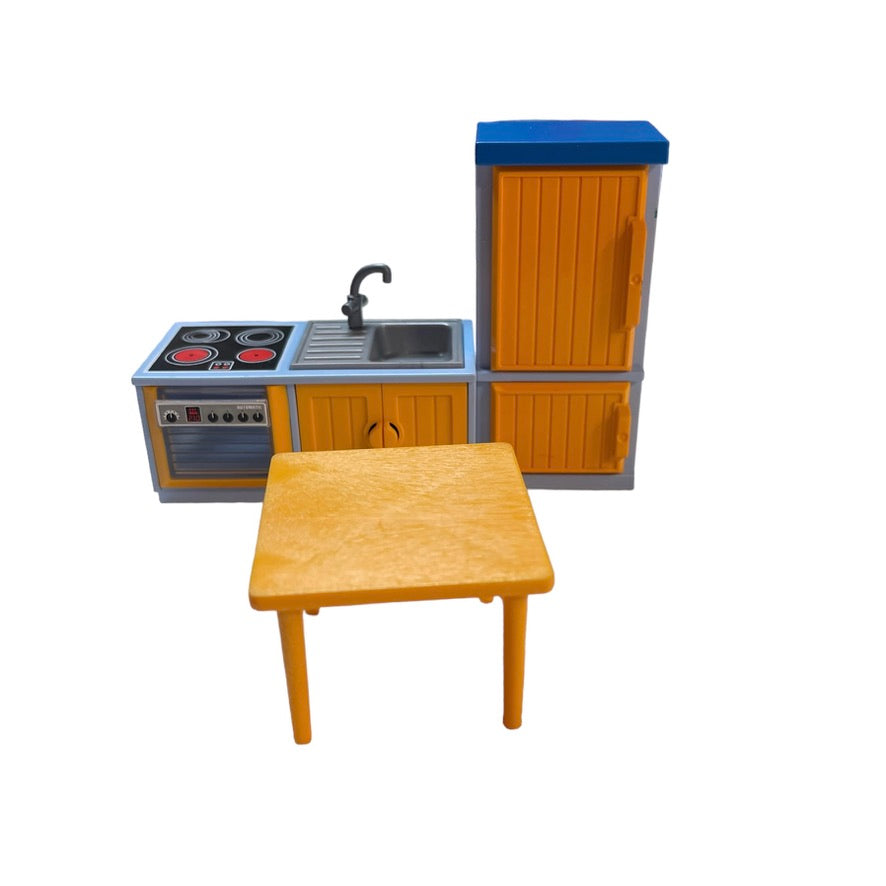 Playmobil Furniture, Fridge, Rangetop/Stove Sink Combo & Kitchen Table