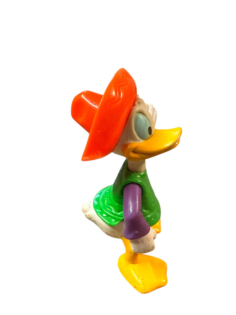 Vintage Donald Duck 3.75" Action Figure/Cake Topper in Orange Sombrero Epcot, 1993