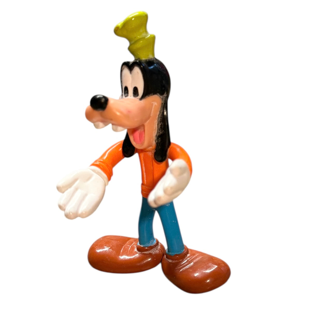 Vintage Walt Disney Resort Goofy, 4" Posable Action Figure Toy, Collectible or Cake Topper in GUC