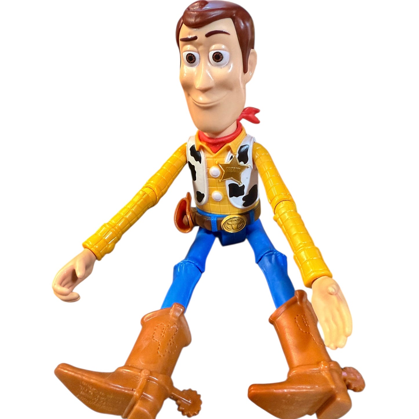 Disney Toy Story Sheriff Woody 9" Action Figure, with Bandana, Holster and Boots in GUC