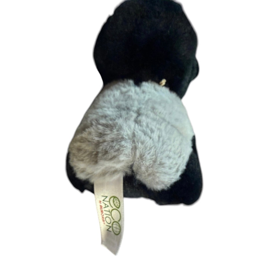 Aurora Mini Black Eco Nation 5"  Silverback Gorilla, with Fabric from Recycled Bottles