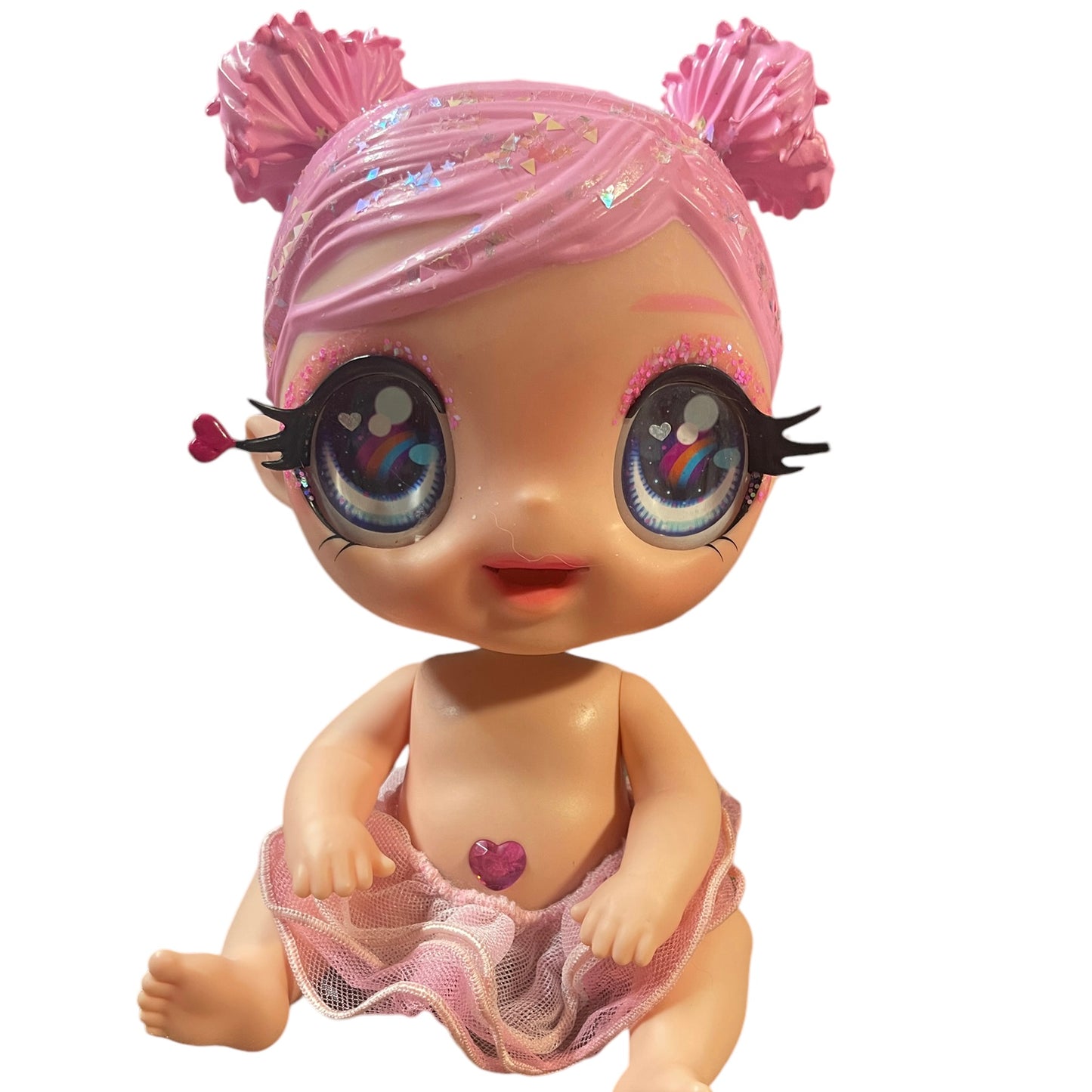 Glitter Babyz Dreamia Stardust Doll, Preowned, Pink Hair Changes Colour in Ice Water, in GUC