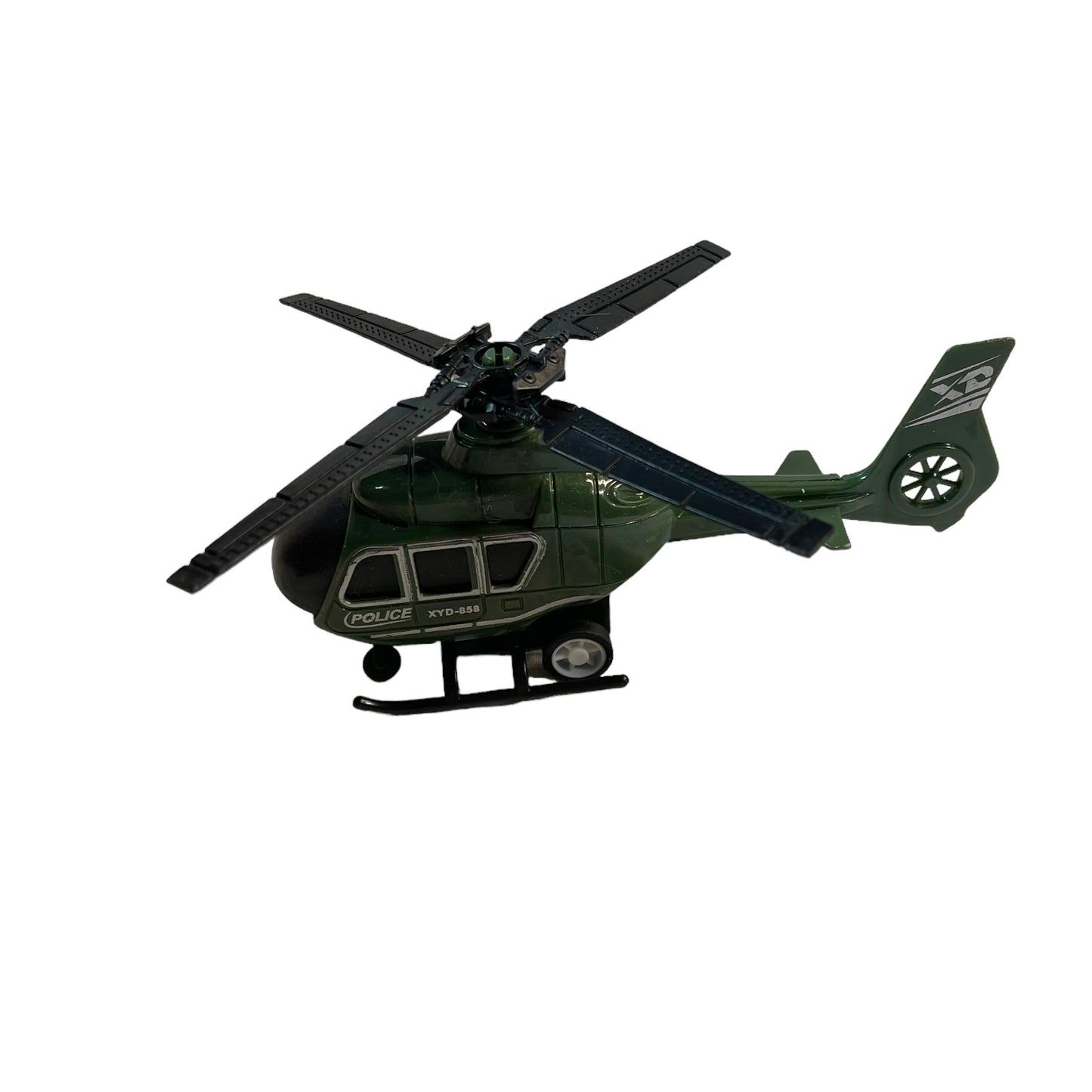 Green Die Cast Toy Aircraft Vehicle Toy Police Helicopter