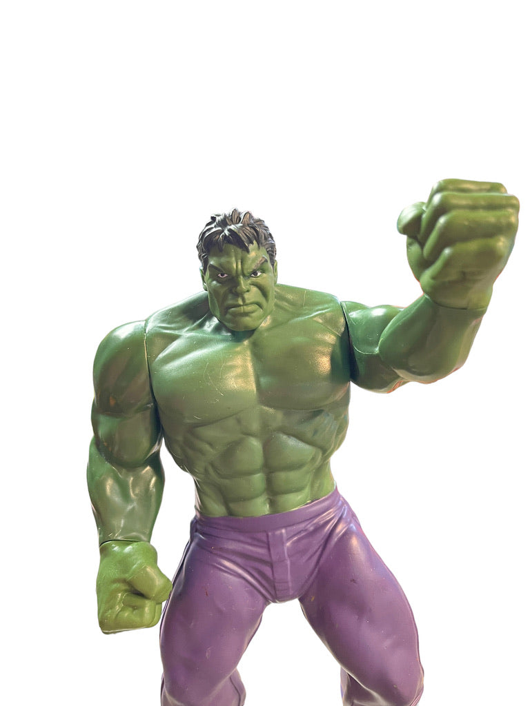 Hasbro Marvel 9.5" Incredible Hulk Plastic Figurine with Moveable Arms in GUC