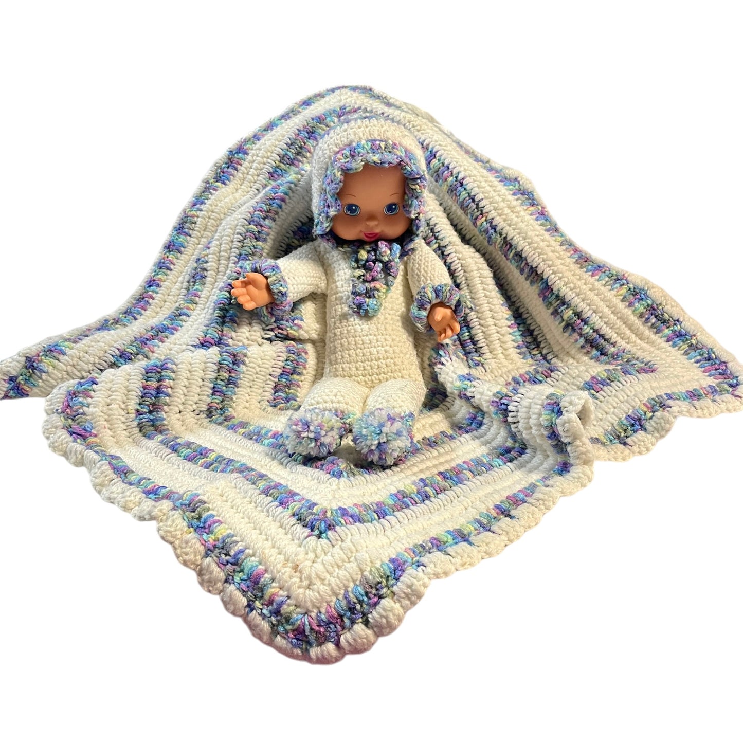 Beautiful Handmade Baby, Vinyl Face and Handmade Body,Blanket and Cap, Preowned in EUC