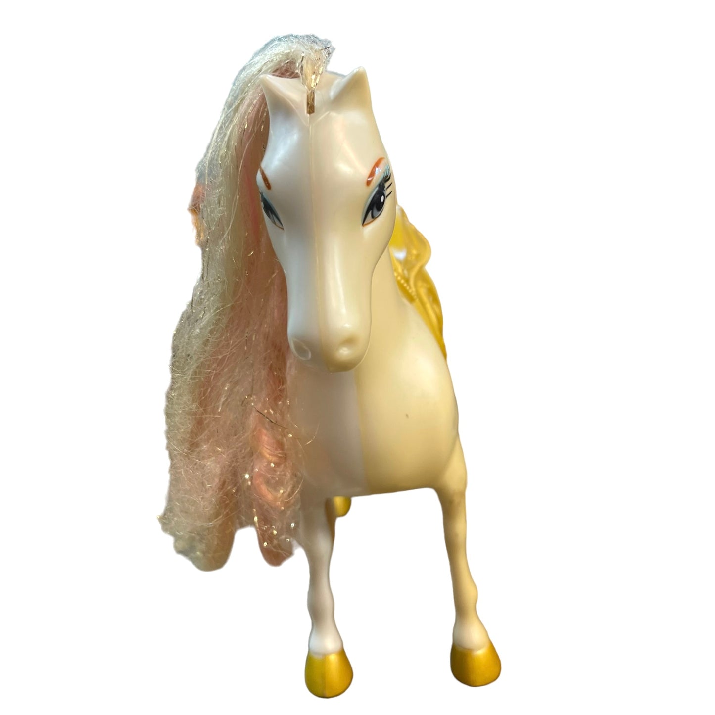 Mattel Barbie Disney Princess Enchanted White Horse, Pink & Gold Mane 2006