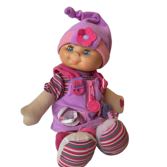 2006 Mothercare Cititoy Baby Activity Doll Interactive Learn to Dress , Blue Sparkly Eyes, Freckles