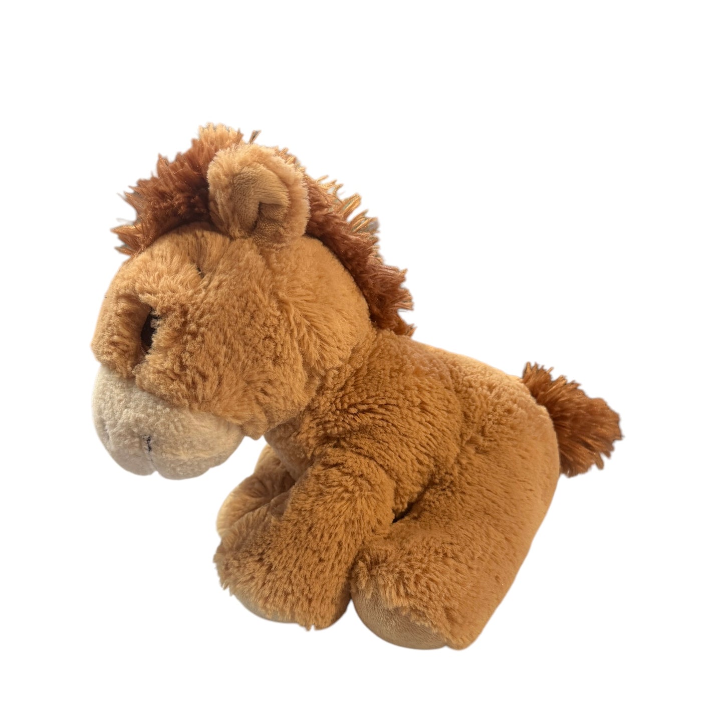 'Apple Jack , Precious Moments Aurora Plush 8"  Tan Horse, Brown Mane, Embroidered Eyes Big Smile!