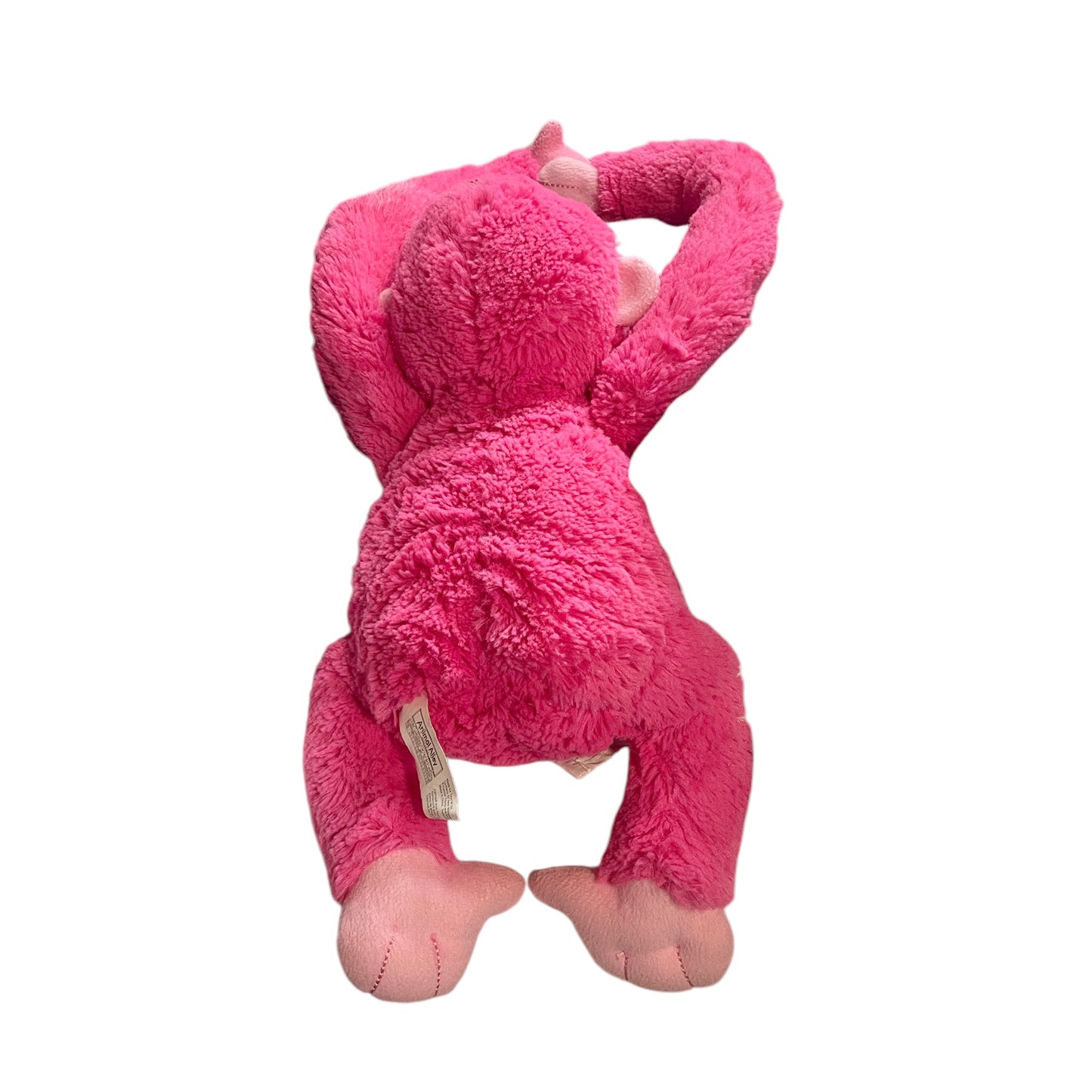 Animal Alley 14" Hot Pink Hanging Gorilla/Ape Stuffed Animal Plush, Long Arms- Hook& Loop