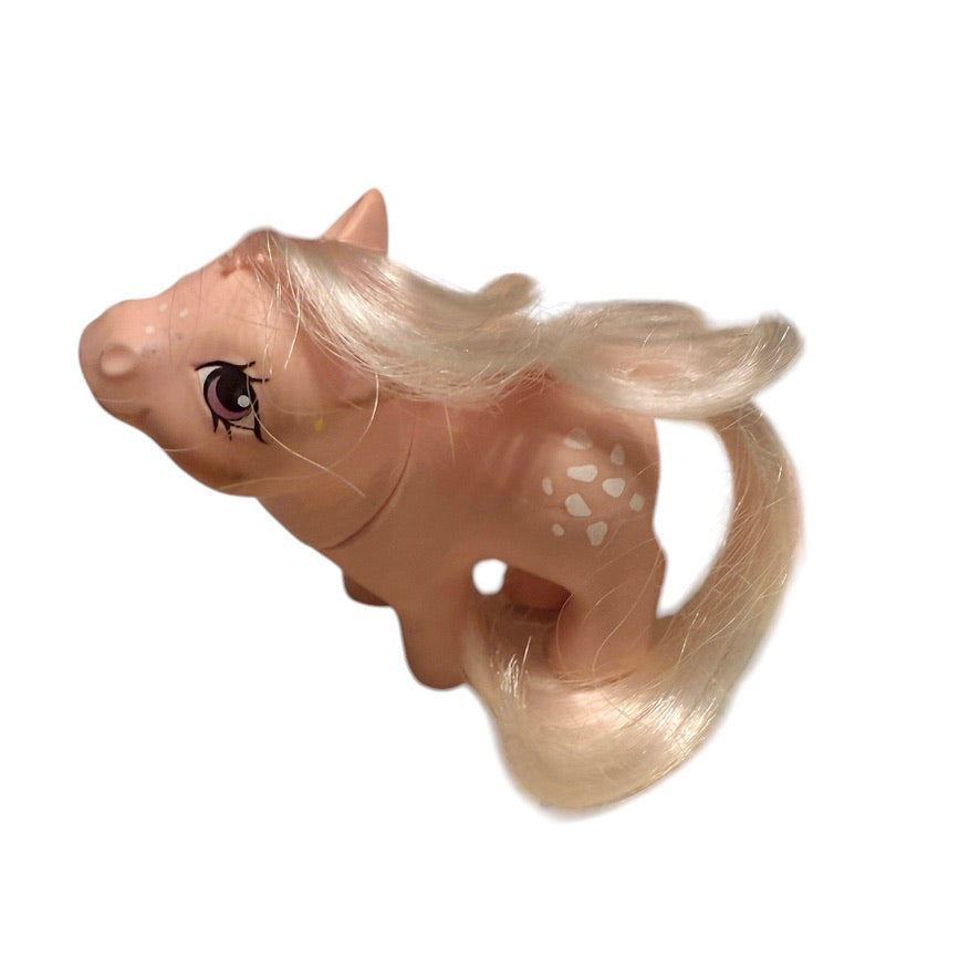 Incredible Gen 1 Vintage My Little Pony, Baby Cotton Candy, Pink Body & Freckles! So Sweet!