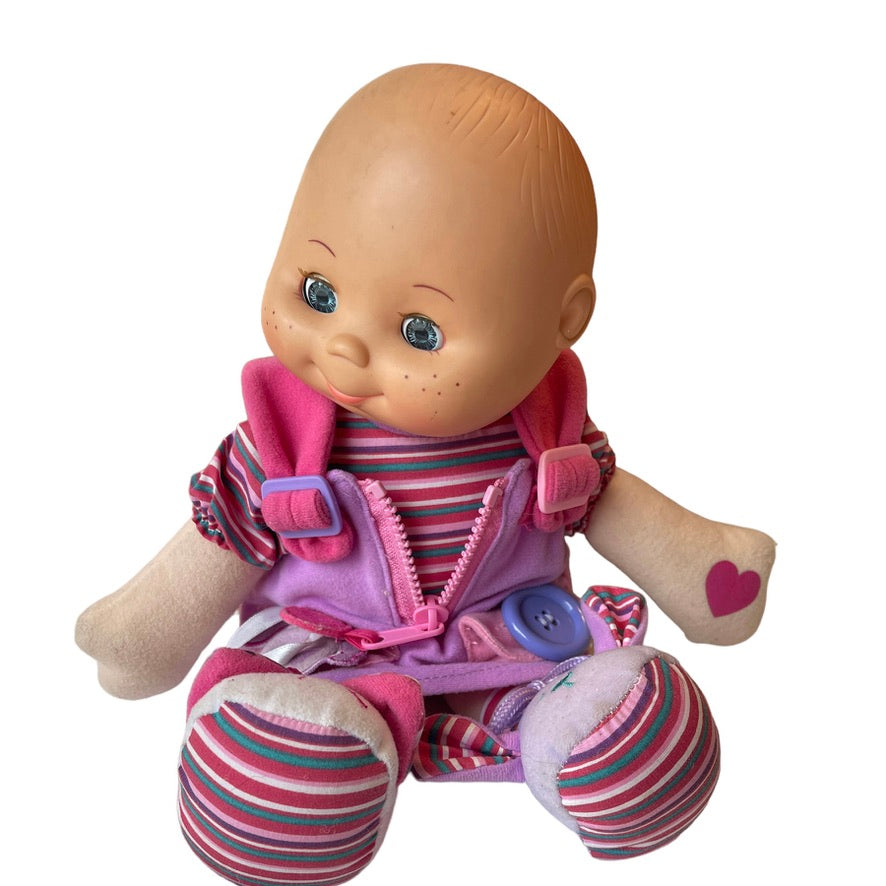 2006 Mothercare Cititoy Baby Activity Doll Interactive Learn to Dress , Blue Sparkly Eyes, Freckles