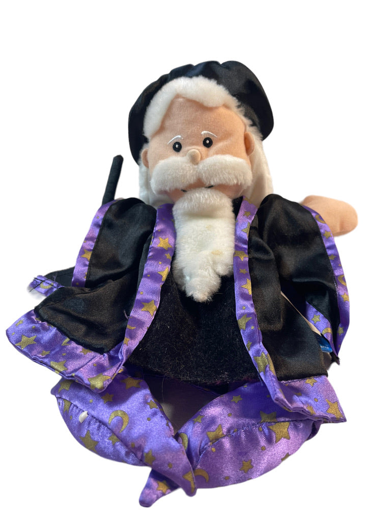 Fiesta Craft Merlin the Wizard Hand Puppet Royal Purple Robes and Wand