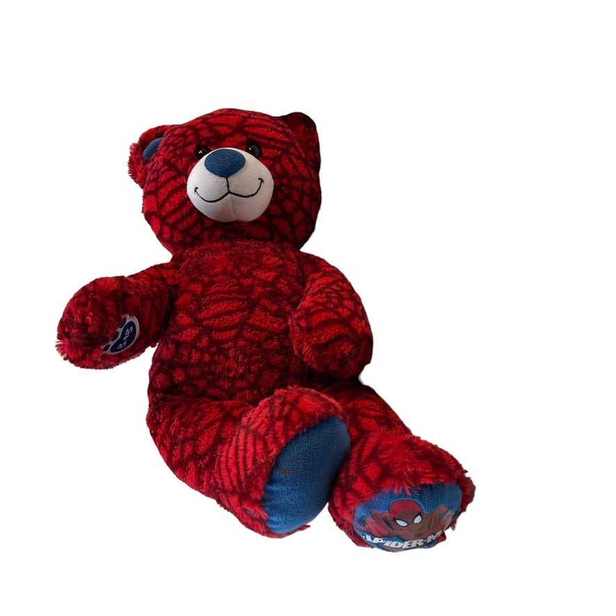 Spiderman Build-A- Bear 17" All Over Web Pattern with Crest on Foot. NT