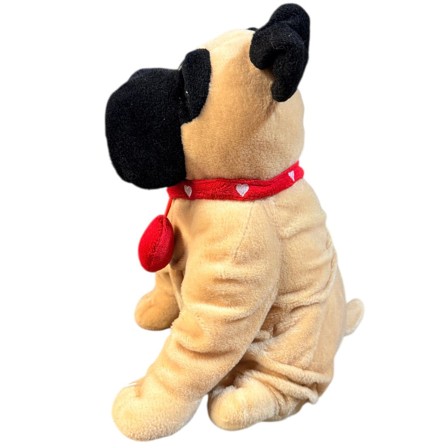 Irresistible Realistic Pug Stuffed Dog Plush, Huge Squishy Black Jowls, Super Cuddly Body!