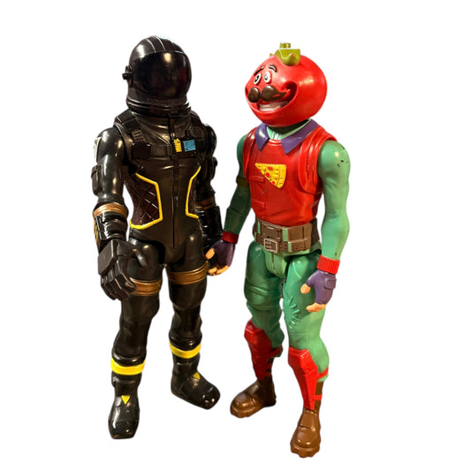 Fortnite Victory Series Lot of 2 12" Action Figure/Collectibles Tomatohead and Dark Voyager GUC