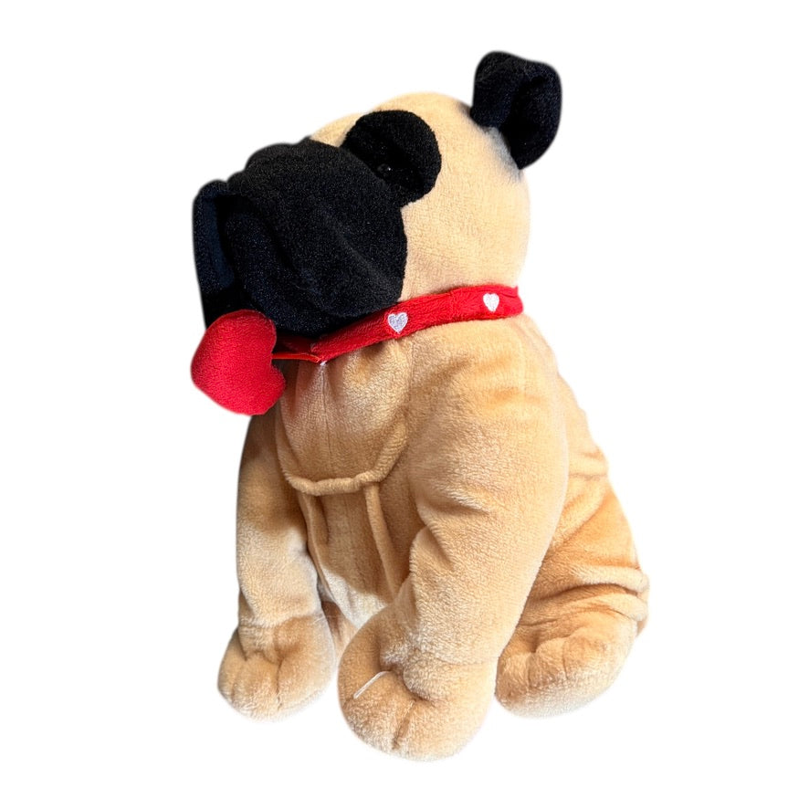 Irresistible Realistic Pug Stuffed Dog Plush, Huge Squishy Black Jowls, Super Cuddly Body!