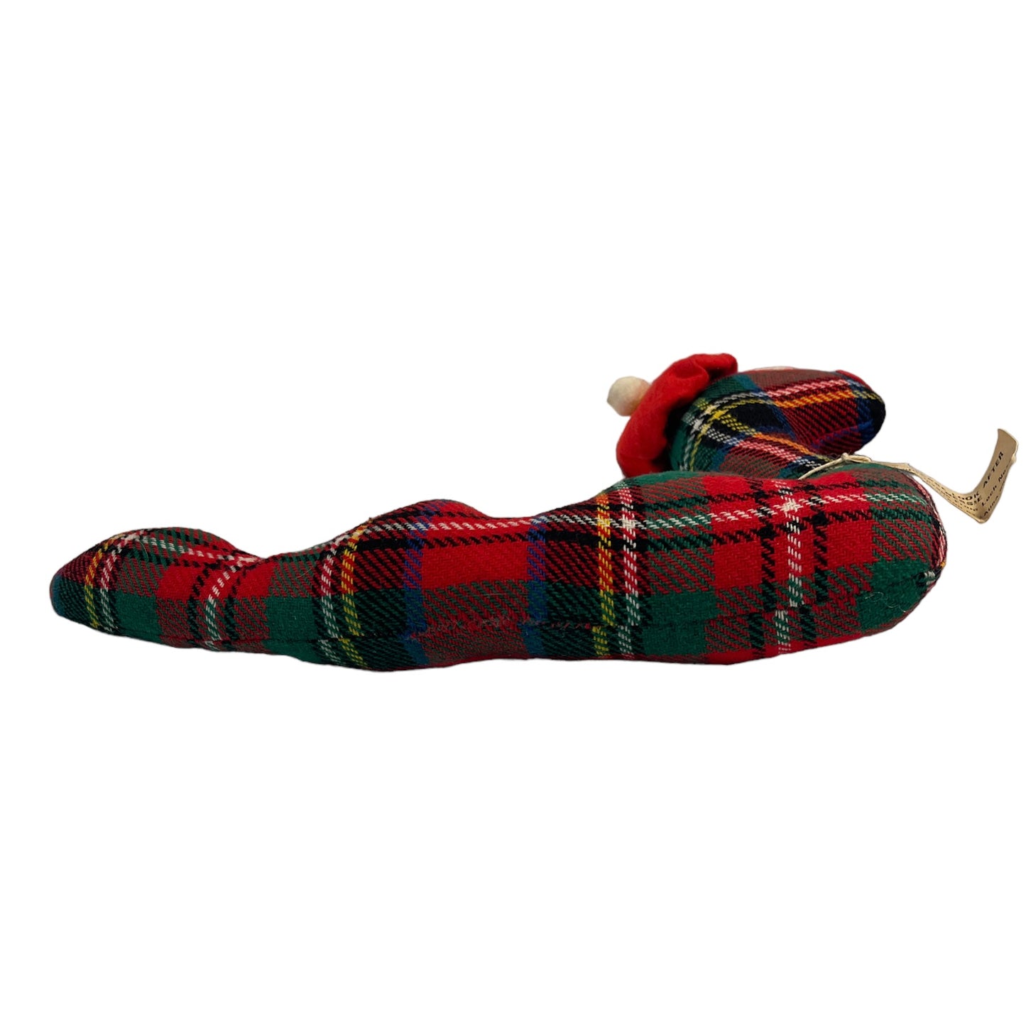 Vintage Nessie, Loch Ness Red Tartan Plush Handmade by Laura Grant Circa 1960's