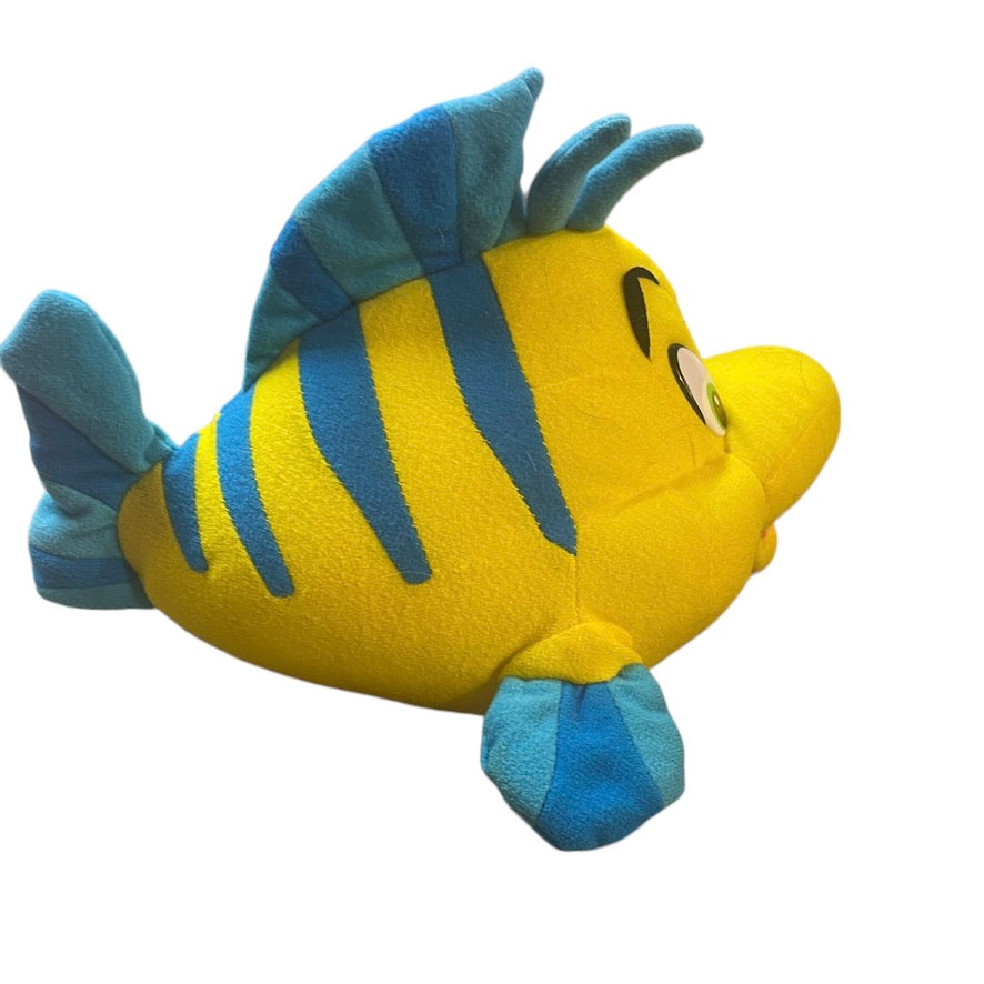 Flounder, From Disney's, The Little Mermaid 10" Bright Yellow & Blue Plush Plastic Eyes, GUC