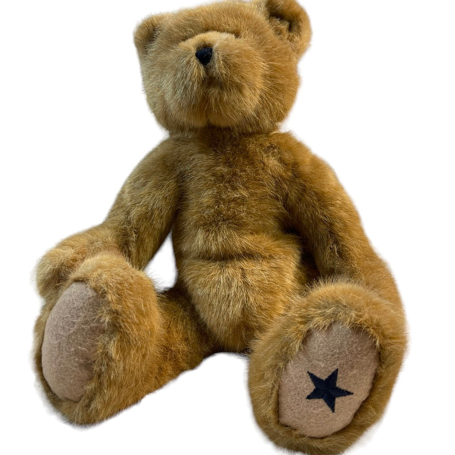 Boyd's Bear Classic 15" Weighted, Jointed Caramel Stuffed Toy Star on Foot