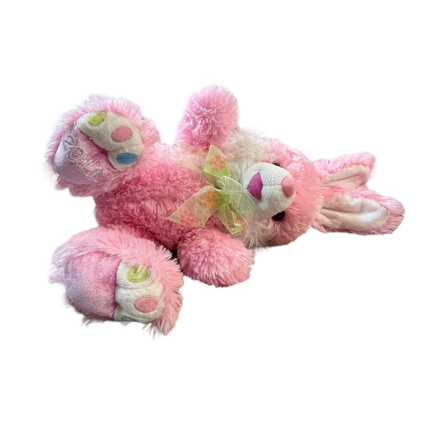 Pink 2011 Bunny MTY 19" Seated Easter Plush Pretty Padded Paws & Gauze Bow