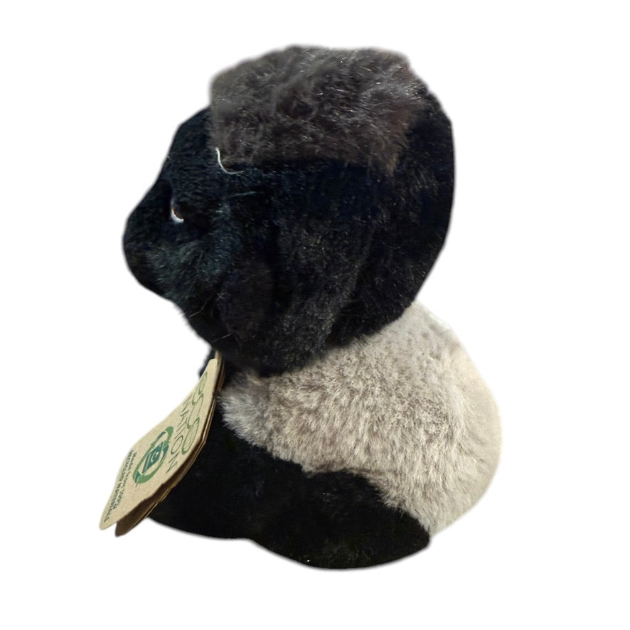 Aurora Mini Black Eco Nation 5"  Silverback Gorilla, with Fabric from Recycled Bottles