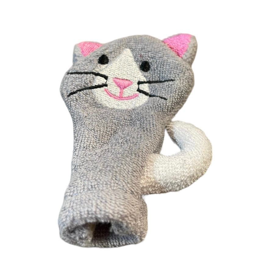 Set of 10 Fabric Animal Finger Puppets in EUC