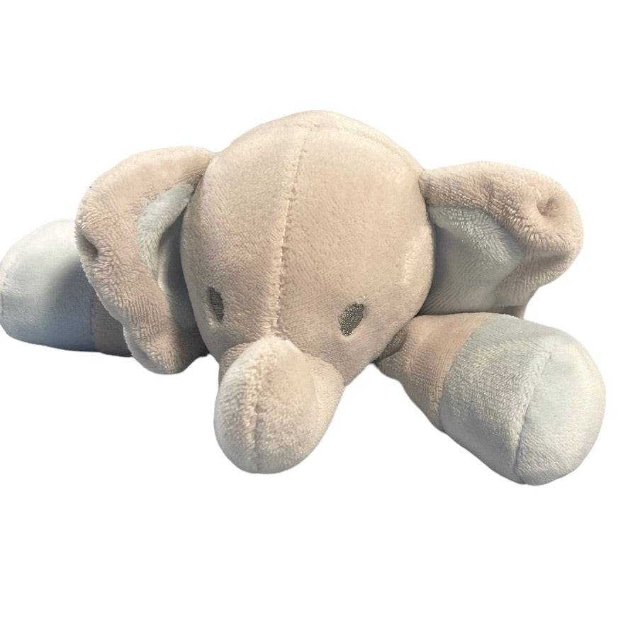 Minky Elephant Lovey Security Blanket Baby Comfort Toy Soft Blue & Grey, Blankets & Beyond