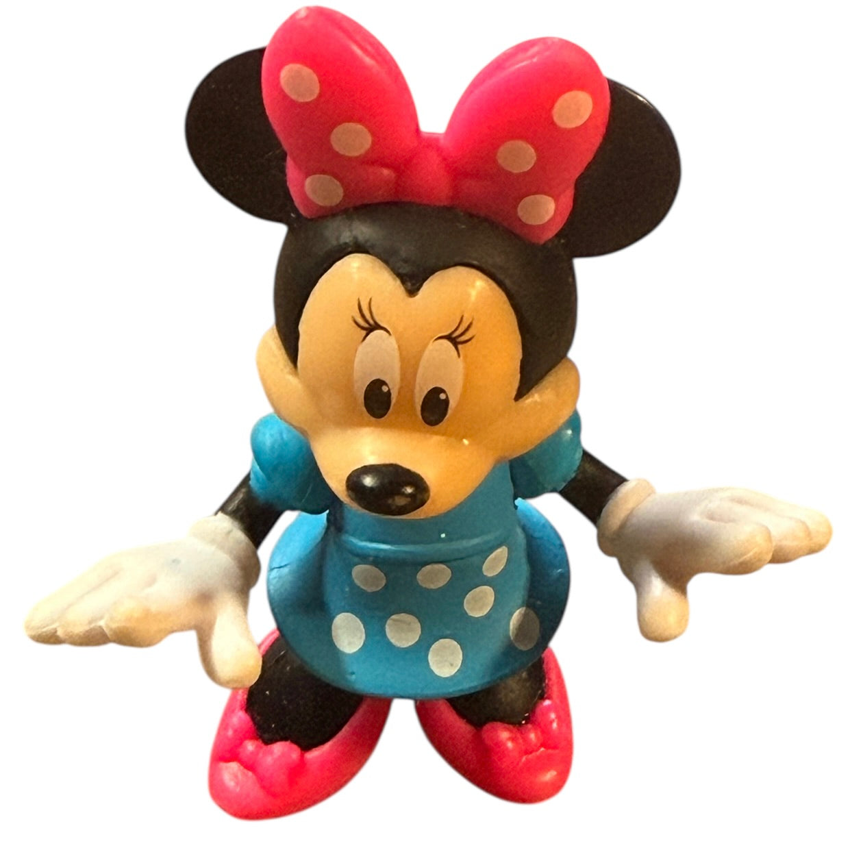 Lot of 3 Classic Minnie Mouse Action Figures for Cake Toppers High Heels, Polka Dots & Bow