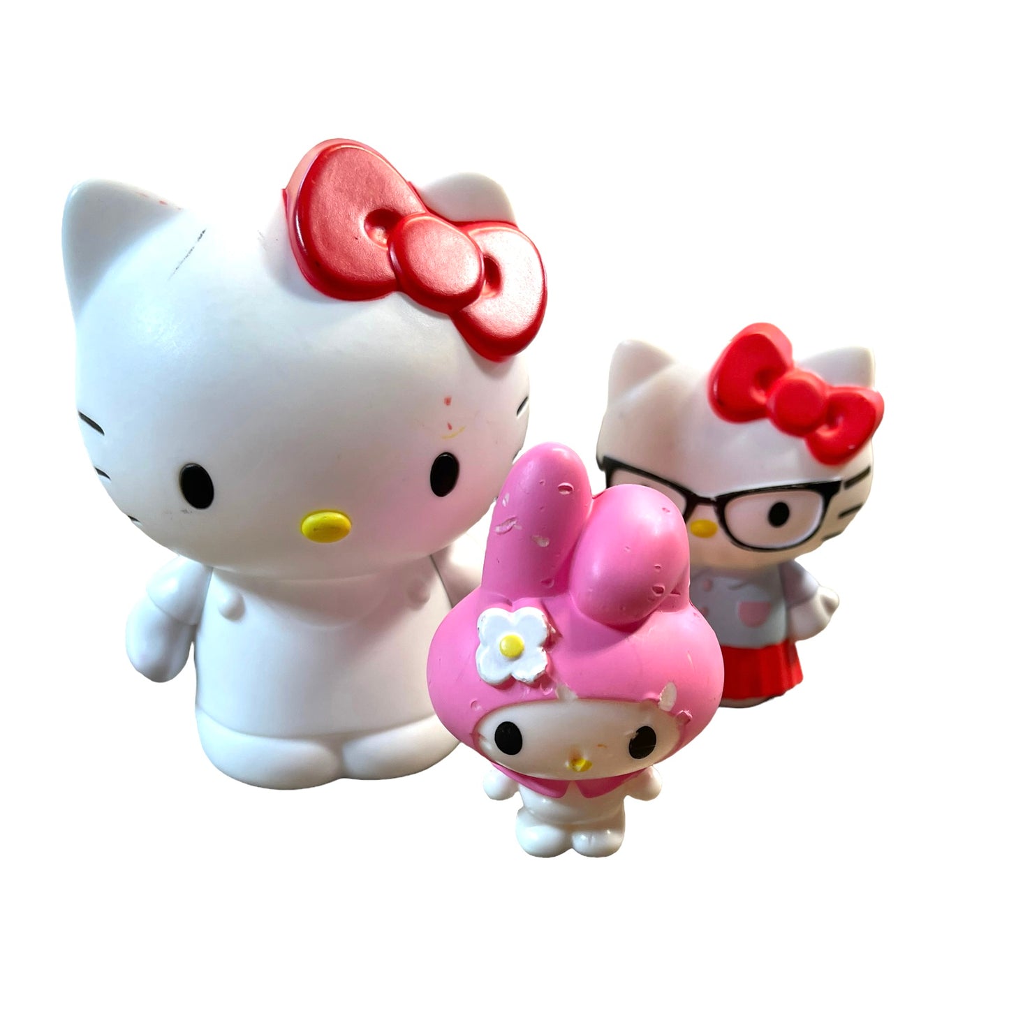 Hello Kitty Sanrio Toy Figurines Lot of 3 Preowned