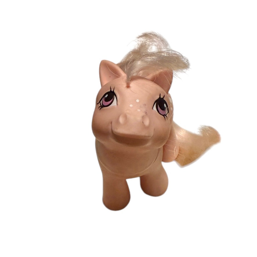 Incredible Gen 1 Vintage My Little Pony, Baby Cotton Candy, Pink Body & Freckles! So Sweet!