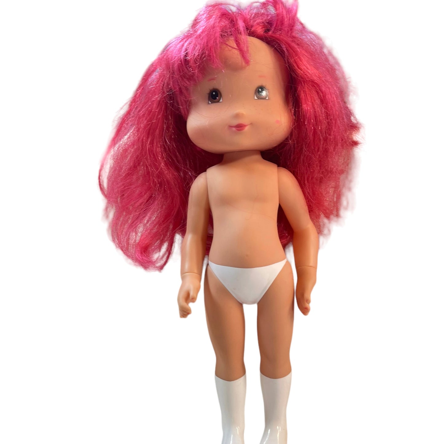 Strawberry Shortcake 15"Vinyl Doll, Long Red Hair & Freckles Wearing Sweet Vintage Nightie