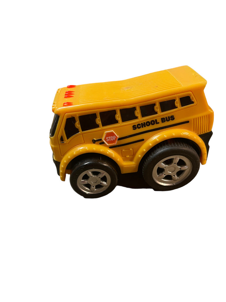 Kid's Galaxy 2014 Squeezable Pull back School Bus in Good Preowned Condition