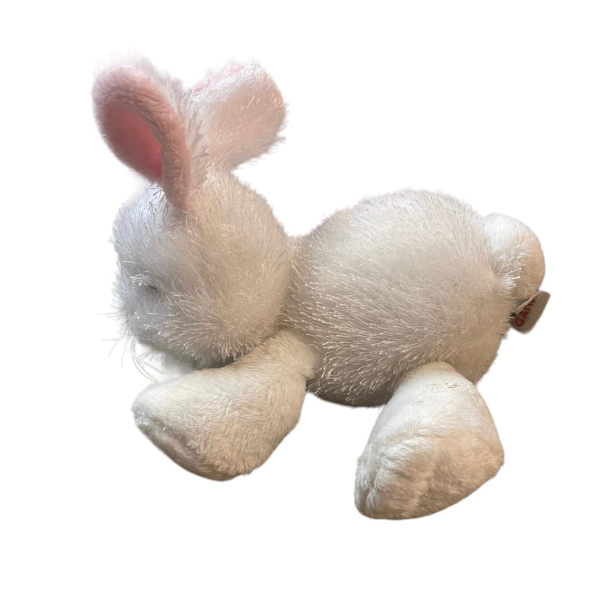 Ganz Webkinz HMO78 , White Rabbit Seated Bunny Pink Ears, Black Eyes, No Code