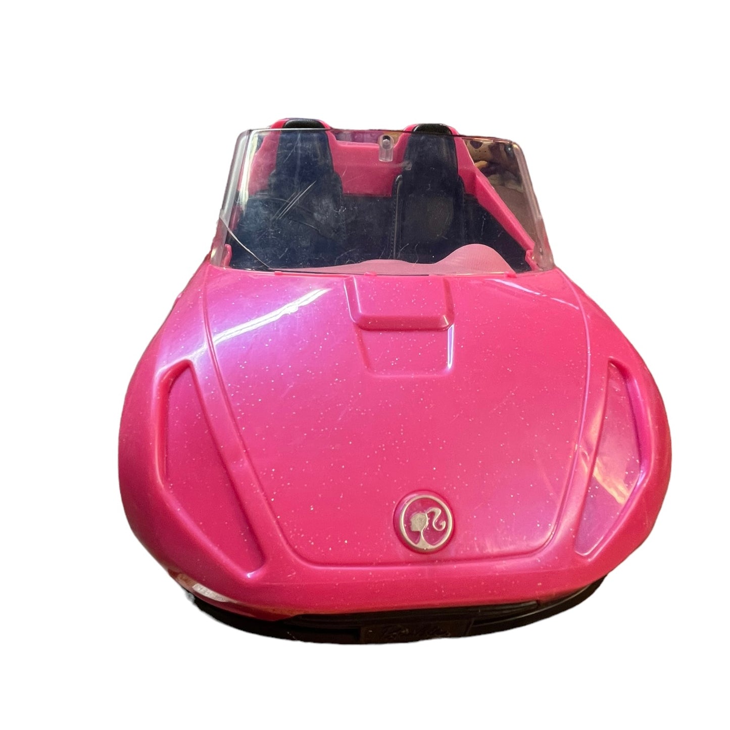 Pink Sparkle Barbie Car Black Seats & Pink Interior, Complete with Seatbelts