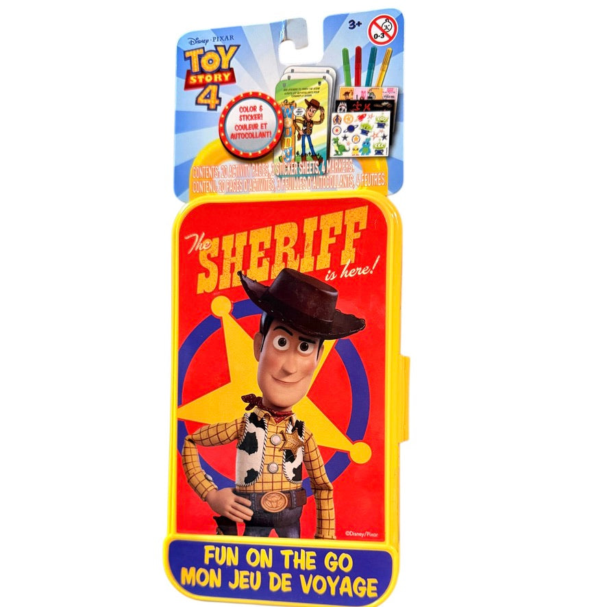 Disney Pixar Fun on the Go Activity Set with Sheriff Woody with Colouring and Sticker Activities