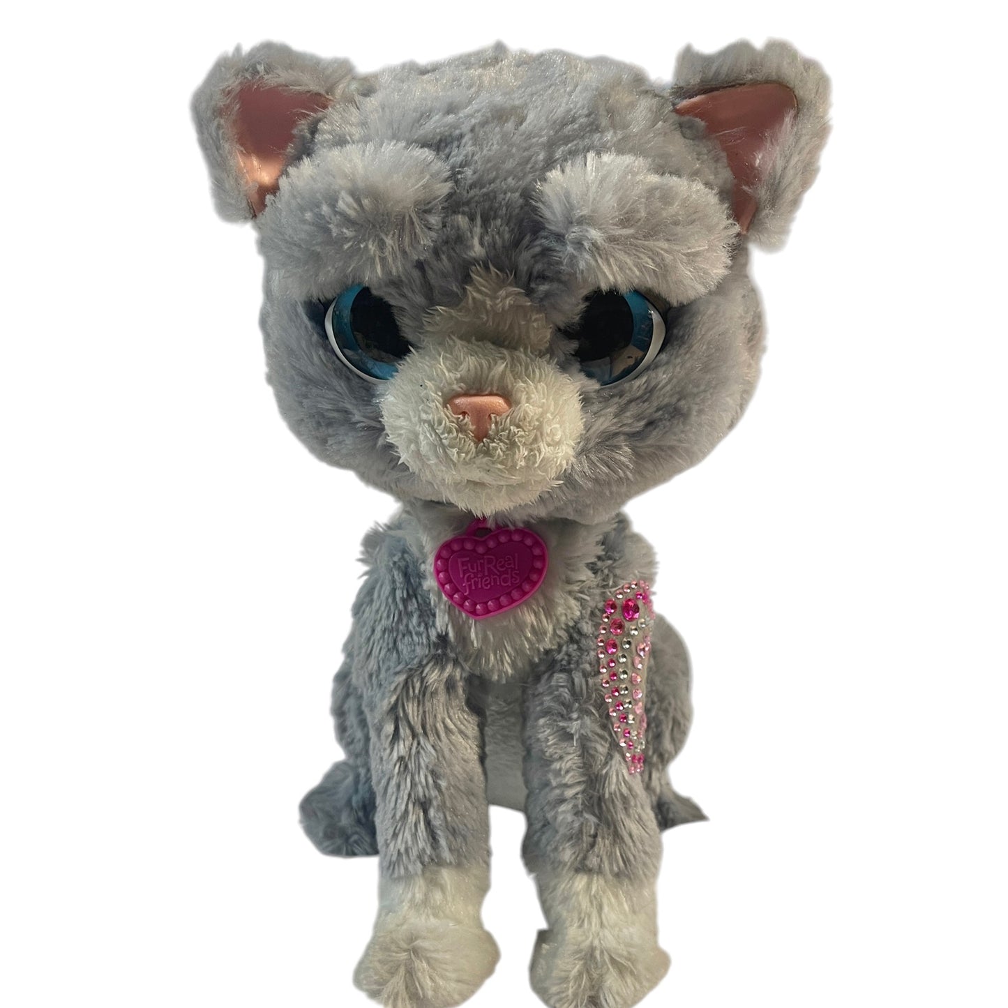 FurReal Friends, 'Bootsie', Hasbro's Interactive Grey & White Purring Kitten GUC Working!